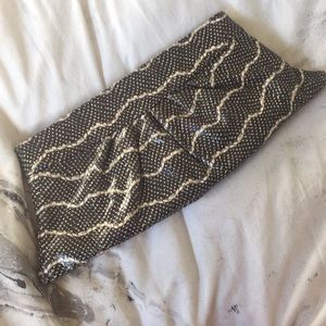 🐍 LAUREN MERKIN Snakeskin print leather clutch